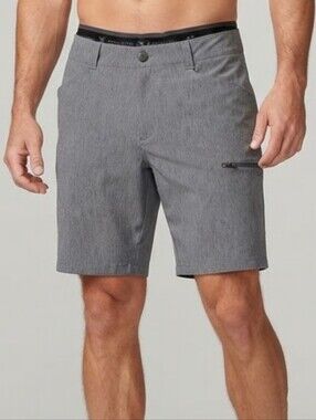 Xersion Gray Men’s Hybrid Shorts with Zip Pocket Sz 36